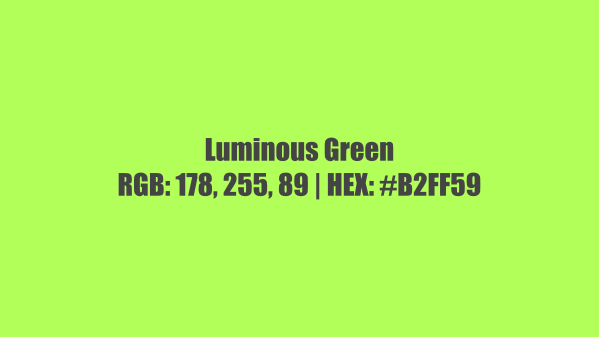 warna hijau luminescent green 15